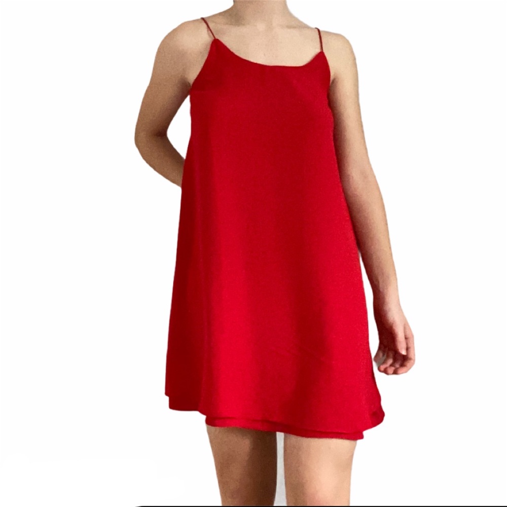 NWOT Alya red slip dress